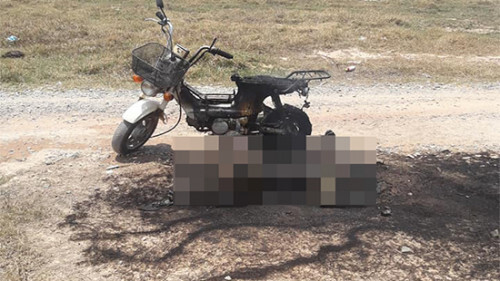 Phát hiện người phụ nữ chết cháy trong bãi đất trống