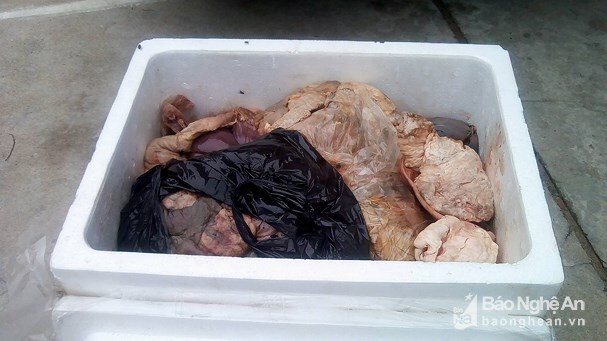 Nội tạng hôi thối bị tịch thu