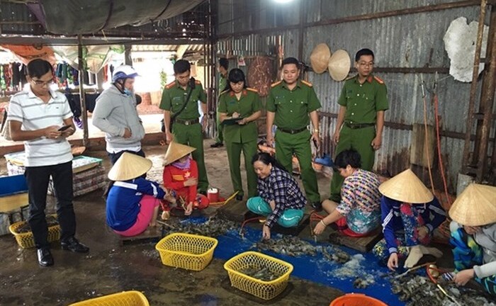 Bơm tạp chất vào tôm, hai cơ sở bị phạt 185 triệu đồng