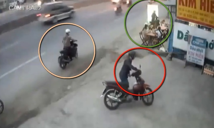Clip: 3 thanh niên dàn cảnh trộm xe máy tinh vi trên phố Sài Gòn
