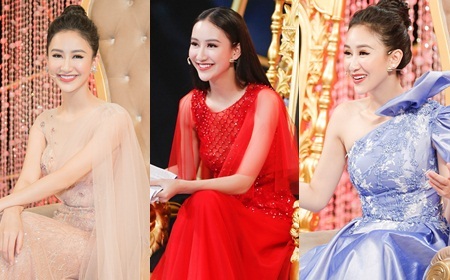 Hà Thu ghi điểm vì biến hóa liên tục khi làm MC Duyên dáng Bolero