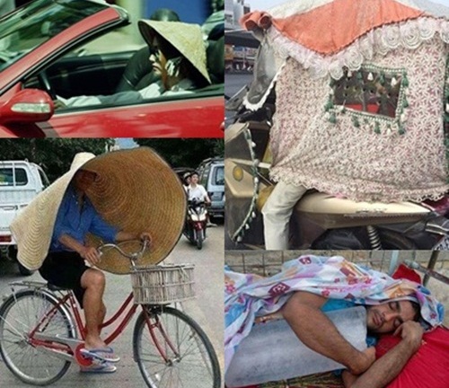 Cuối tuần hài hước: 1.001 cách chống nắng bá đạo chỉ có 'thánh lầy' mới nghĩ ra