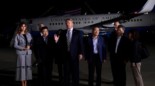 Triều Tiên thả 3 công dân Mỹ: Ông Trump ‘cảm ơn ông Kim Jong-un’
