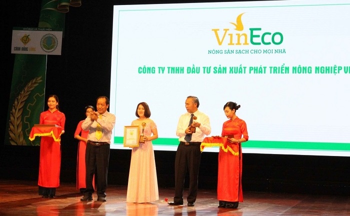 VinEco đạt danh hiệu Thương hiệu Vàng Nông nghiệp Việt Nam