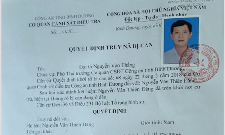 Bình Dương: Truy nã nguyên Trưởng phòng Tài nguyên và Môi trường