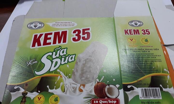 Kem 35 của Tràng Tiền 35 bị nhái nhãn hiệu tràn lan