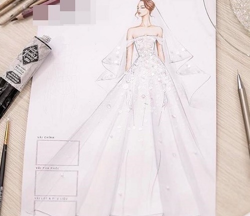 Hé lộ thông tin về bộ váy cưới “khủng” đính 2.000 viên pha lê của Á hậu Tú Anh