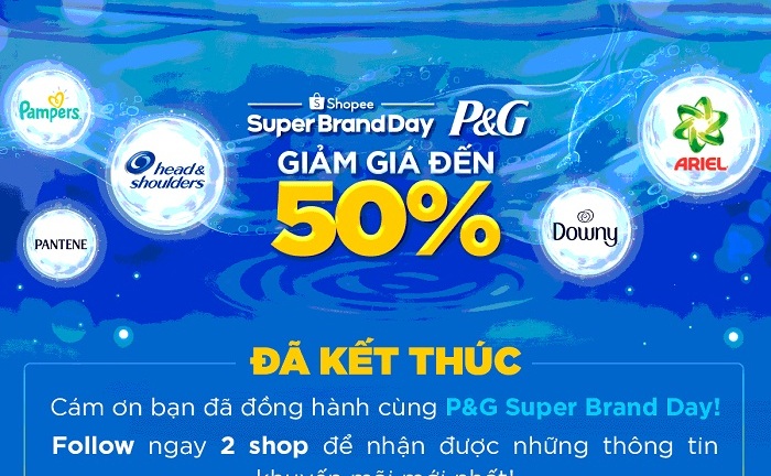 Doanh số bán hàng của P&G tăng 450 lần trong chương trình Ngày hội Hàng chính hãng trên Shopee