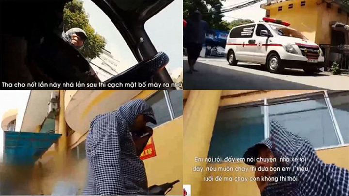 Clip: Nhóm côn đồ đòi 1,5 triệu mới cho xe cứu thương đón bệnh nhân tại bệnh viện 103