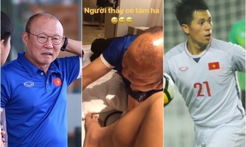 Video: HLV Park Hang Seo tận tay massage chân cho học trò
