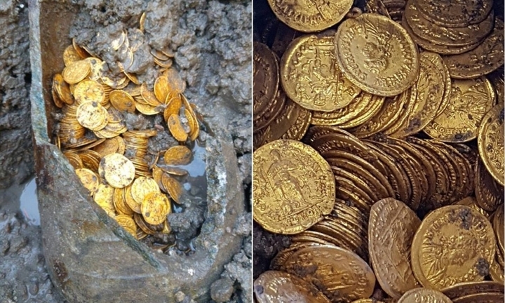 Công nhân Ý đào được hũ vàng trị giá hàng triệu đô dưới nền nhà hát cũ