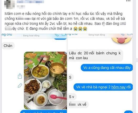 Chồng chụp ảnh mâm cơm vợ nấu rồi “thả thính” nhân tình khiến cô vợ trẻ sốc