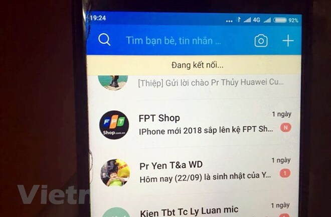 Khi nào vào được Zalo?