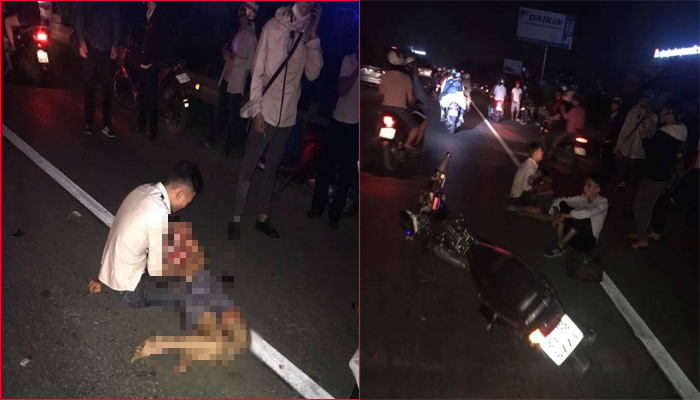 Tai nạn giao thông ở Hưng Yên, người chồng ôm thi thể thai phụ gào khóc thảm thiết