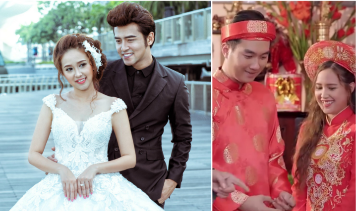 Đám cưới trái ngược nhau của Phương Hằng (Gạo Nếp Gạo Tẻ) trên phim và đời thực