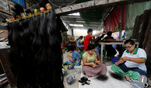 Ngành công nghiệp xuất khẩu tóc người bùng nổ ở Myanmar