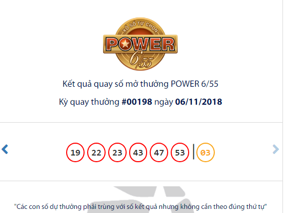 Kết quả xổ số Vietlott hôm nay 6/11/2018: Jackpot hơn 36 tỷ đồng vẫn 