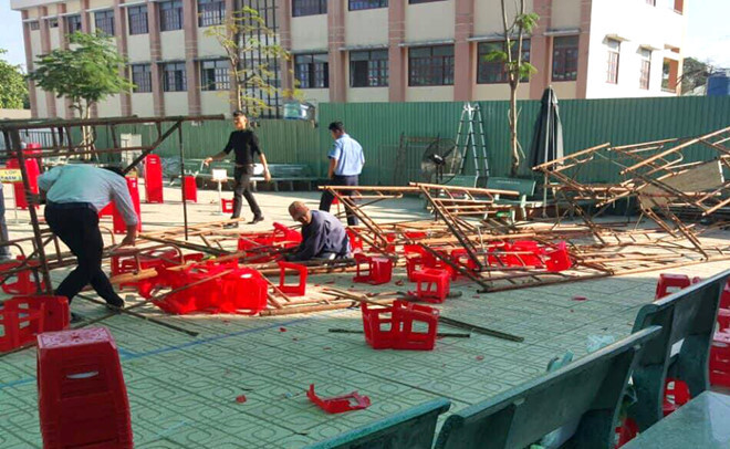 Tin tức thời sự 24h mới nhất ngày 21/11/2018: Sập giàn giáo ở sân trường, 25 học sinh bị thương