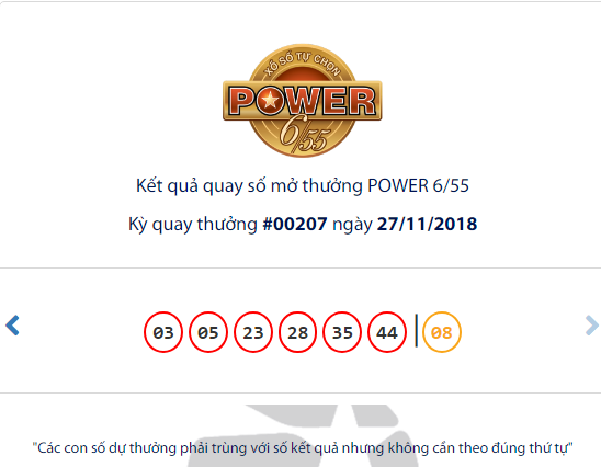 Kết quả xổ số Vietlott hôm nay 29/11/2018: Đi tìm chủ nhân giải Jackpot hơn 38 tỷ đồng
