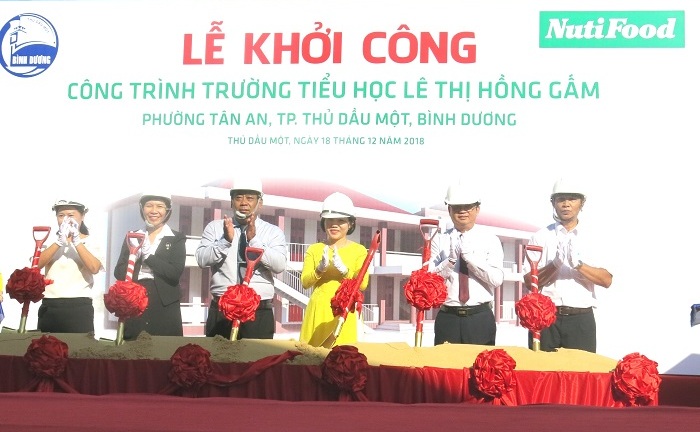 NutiFood tài trợ 10 tỉ xây dựng trường tiểu học ở Bình Dương