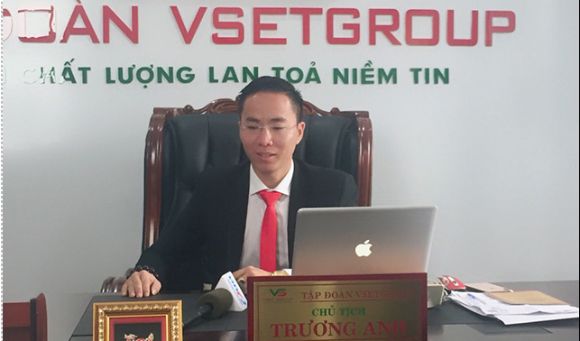 Chủ tịch VSet Group - Ông Trương Ngọc Anh trả lời phỏng vấn đài  truyền hình