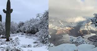 Cảnh tượng ngoạn mục: Tuyết phủ trắng sa mạc tại Mỹ