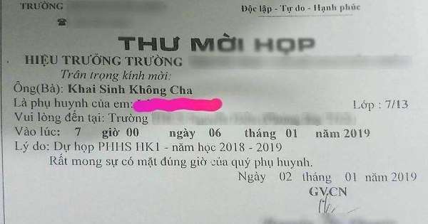 Bức thư mời họp phụ huynh kỳ dị, gây phẫn nộ ở TP HCM