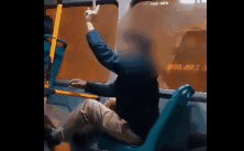 Video: Bị nhắc để chân sai chỗ, ông chú tức giận 