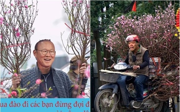 Từ Dubai, Công Phượng, Quang Hải bất ngờ về quê bán đào kiếm tiền tiêu Tết