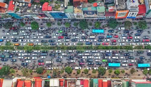 Đường phố Hà Nội ùn tắc kinh hoàng những ngày giáp tết