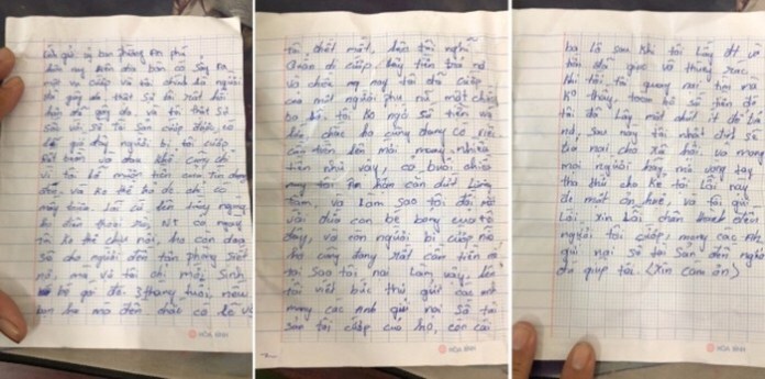 Vụ tên cướp gửi thư xin lỗi, trả lại 100 triệu đồng: Công an vẫn đang truy tìm