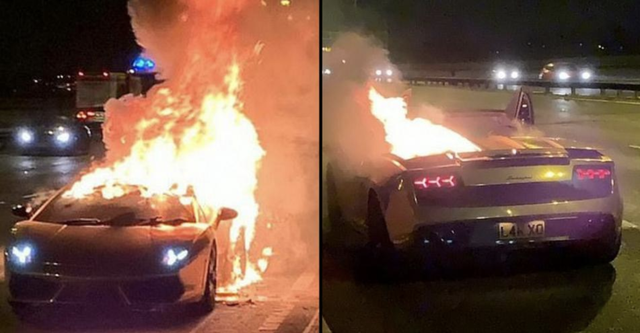  Siêu xe Lamborghini mạ vàng bốc cháy sau khi đi bảo dưỡng khiến chủ nhân “đứt ruột