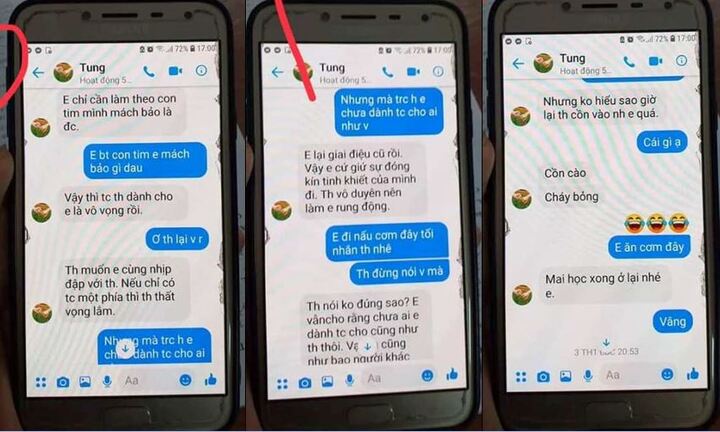 Thầy giáo nhắn tin 