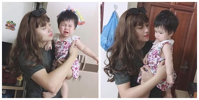 Mẹ vắng nhà, bố đóng giả gái xinh để trông con khiến nhiều người ngỡ ngàng