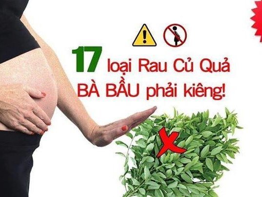 Những loại rau củ quả mà mẹ bầu phải kiêng