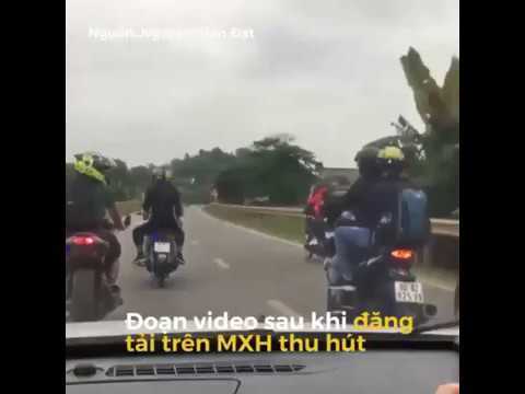 Nhóm 'phượt thủ' đi chậm, dàn hàng ngang chắn ô tô trên đường