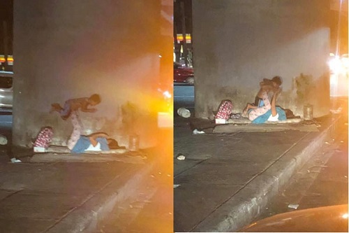 Khoảnh khắc 2 mẹ con vô gia cư vô tư chơi trò “cần cẩu” dưới gầm cầu gây sốt mạng xã hội