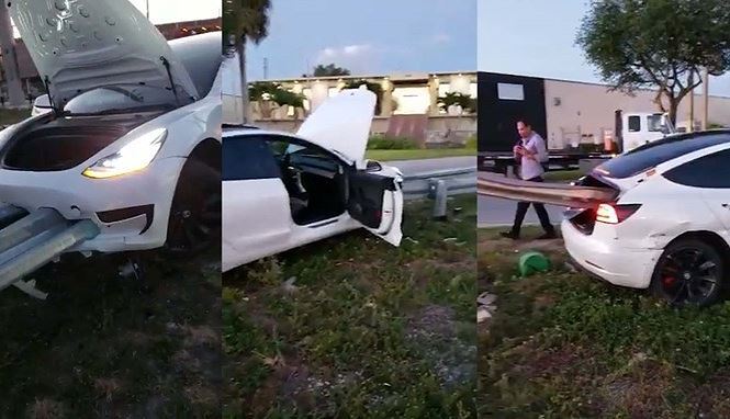 Video: Bị lan can đường đâm xuyên qua ô tô, tài xế thoát chết khó tin