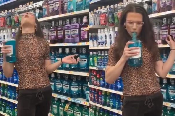 Video: Thanh niên dùng nước súc miệng trong siêu thị rồi nhổ lại vào chai khiến nhiều người bức xúc