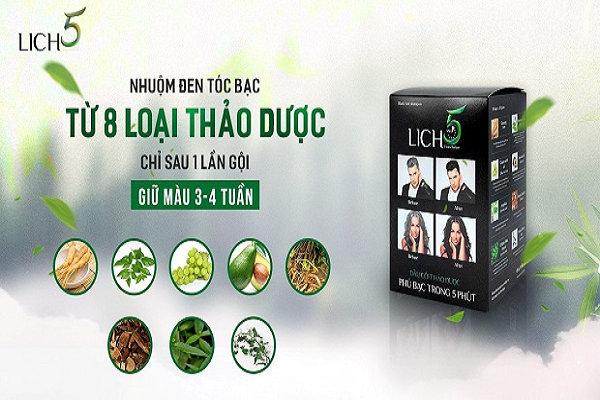 Tìm hiểu những công dụng tuyệt vời của dầu gội thảo dược nhuộm tóc Lich5