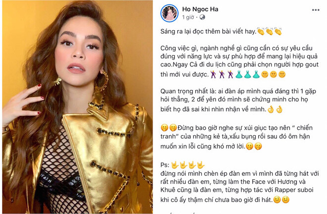 Lần đầu Hồ Ngọc Hà lên tiếng về ồn ào chèn ép Minh Hằng 2 năm trước