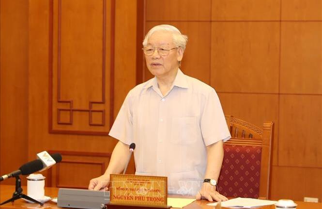 Tổng Bí thư, Chủ tịch nước Nguyễn Phú Trọng chủ trì họp Tiểu ban Nhân sự Đại hội XIII của Đảng