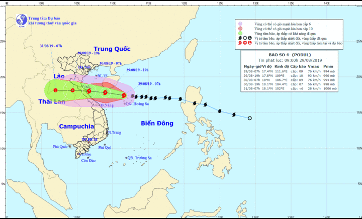 Bão số 4 giật cấp 11, 2360 ngư dân và 358 tàu thuyền đang trong vùng nguy hiểm