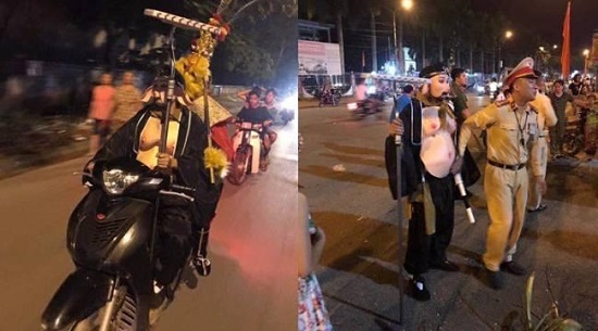 Video: Trư Bát Giới, Tôn Ngộ không bị CSGT thổi phạt vì đi xe máy không đội mũ bảo hiểm