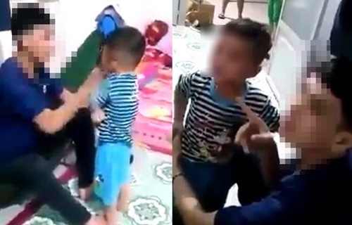 Xôn xao hình ảnh bố tát con nhỏ nhiều lần