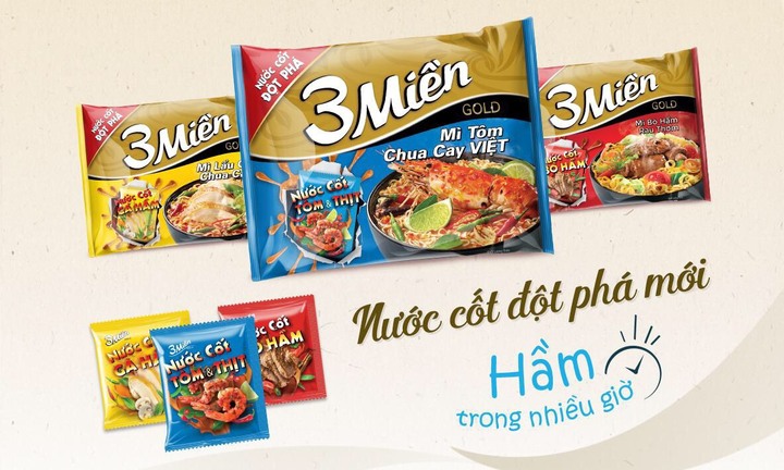 Mì 3 Miền tiếp tục dẫn đầu thị trường với công nghệ Nước cốt đột phá