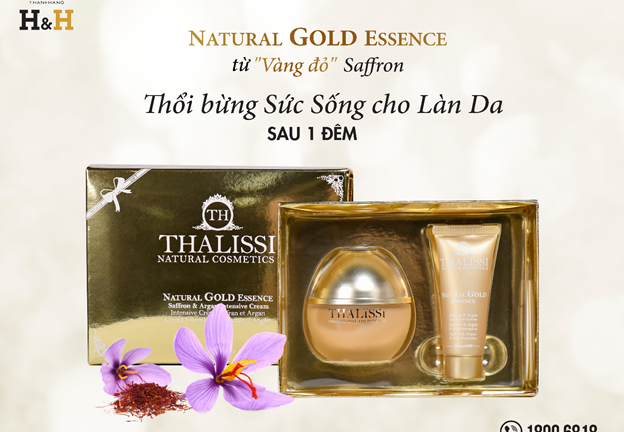 Kem dưỡng chiết xuất nhụy hoa nghệ tây Natural Gold Essence - Bí kíp tái tạo làn da thanh xuân