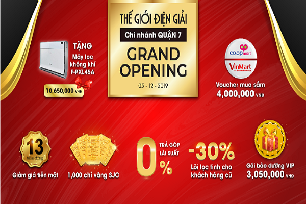 Thế Giới Điện Giải bùng nổ khuyến mãi nhân dịp khai trương showroom Quận 7