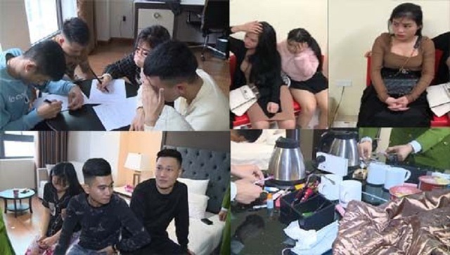 Bắt quả tang 14 thanh niên tổ chức sử dụng ma túy đá, bóng cười