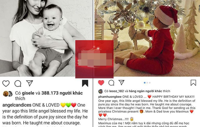 Vừa khoe con trai, Phạm Hương lại bị tố đạo status của thiên thần Victoria’s Secret